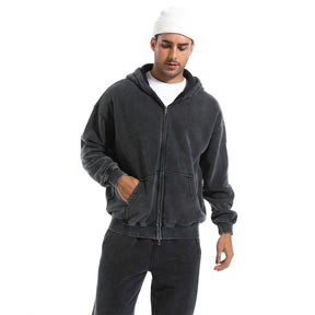 350GSM Washed Black Tracksuit